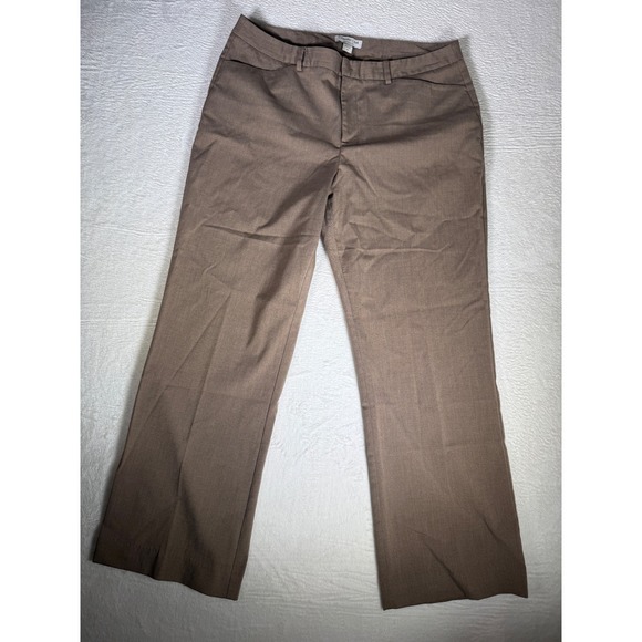 Coldwater Creek Pants - Coldwater Creek Natural Fit Brown Career Professional Pants Womens Size 14